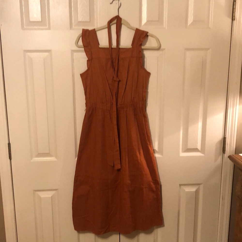 Ruffle Sleeve Overalls dress